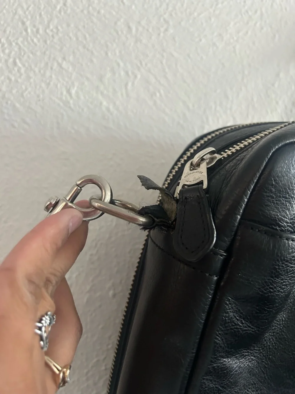 Coach Black Leather Laptop Briefcase
